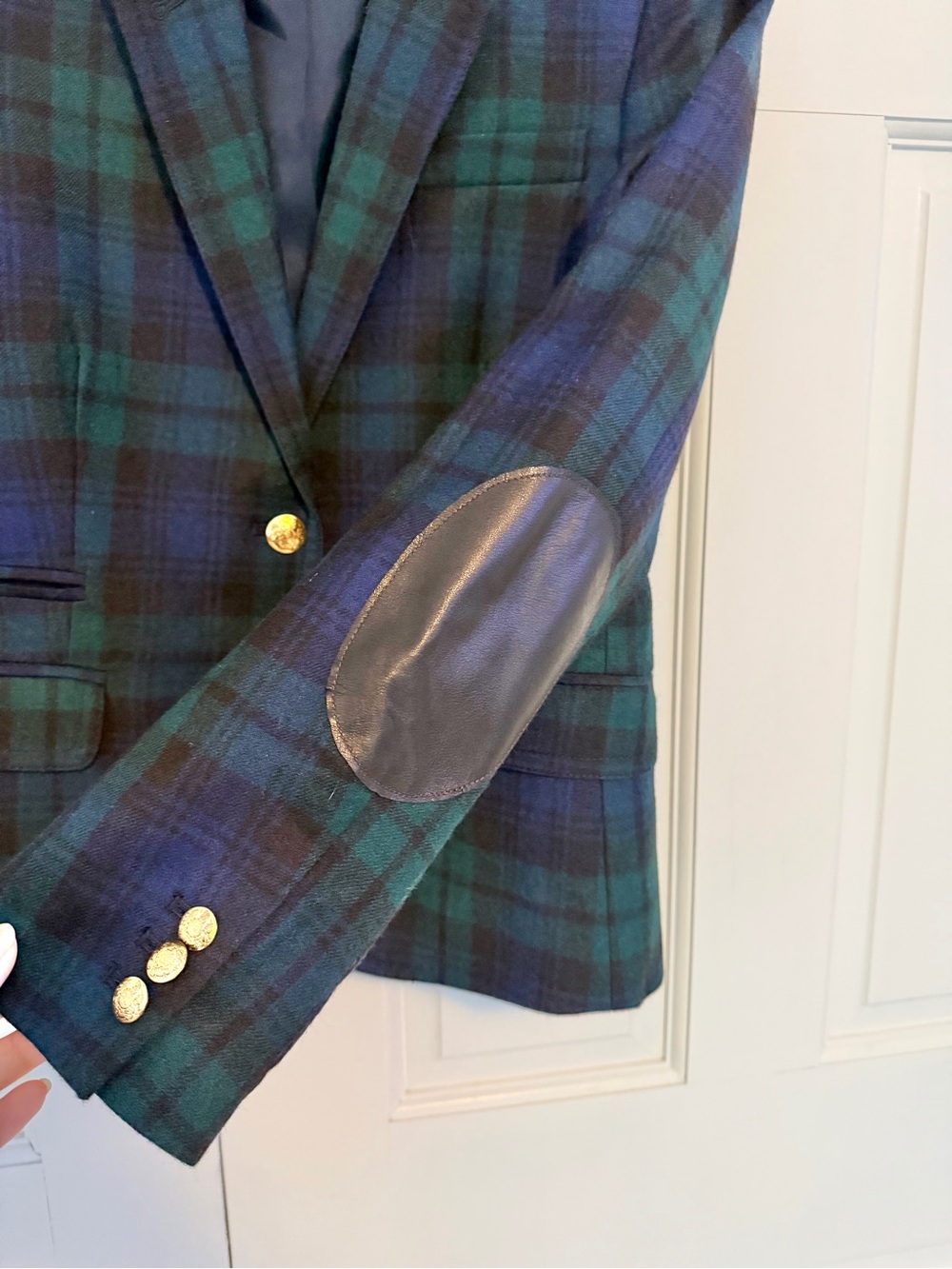 J.Crew Schoolboy Blazer Womens Size 6 Blackwatch Plaid 100% Wool Preppy Wool - Picture 4 of 9